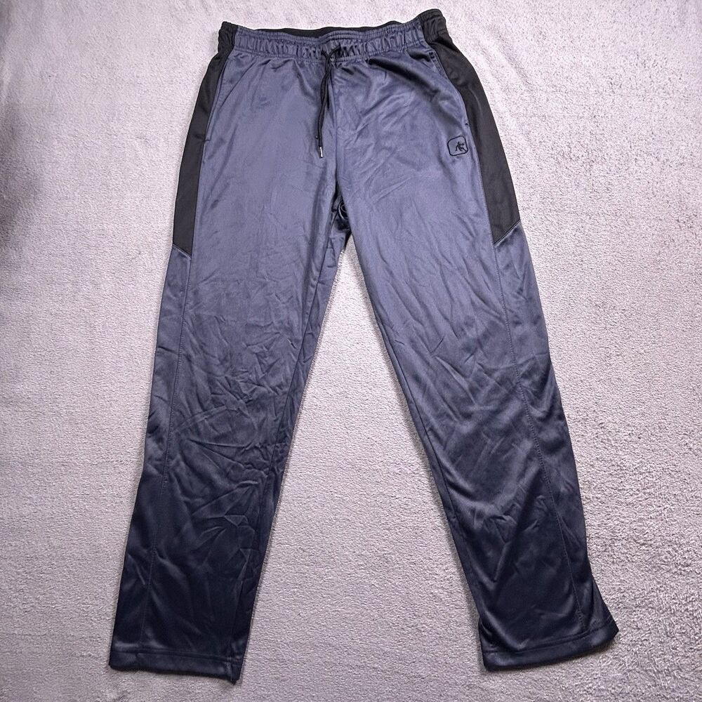 AND1 Track Pants Mens L Black Ebony Athletic Basketball Y2K